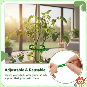 Bộ 50 Có Thể Tái Sử Dụng Hỗ Trợ Cây Kẹp Vườn Nhựa Có Thể Điều Chỉnh Để Leo Cây Nho Trồng Rau