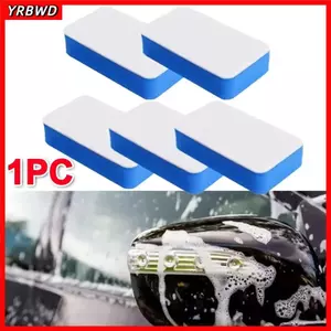 Miếng bọt biển đánh bóng YRBWD, Tẩy làm sạch Miếng bọt biển làm sạch kính ô tô chống mài mòn, Công cụ loại bỏ màng dầu bền bỉ bằng len chuyên nghiệp Chi tiết tự động
