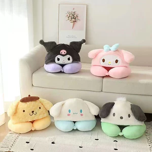 Gối Chữ U Kèm Mũ Trùm Đầu Dễ Thương, Gối Cổ Văn Phòng Du Lịch Êm Ái MUN STORE GOITRUM12