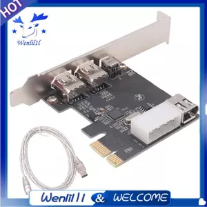 PCI-E 1X 1394 Thẻ ghi Video 4 cổng DV HD Thẻ Firewire 800 / 400 / 200 / 100Mbps Hỗ trợ trao đổi nóng cho máy tính để bàn