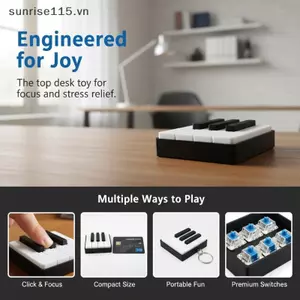 SRVN 3D In Bàn Phím Đàn Piano Clier Loại Bấm Thư Giãn Fidget Hình Thích Hợp Cho Bàn Văn Phòng Trò Chơi Tiệc Phím Âm Nhạc Bấm.