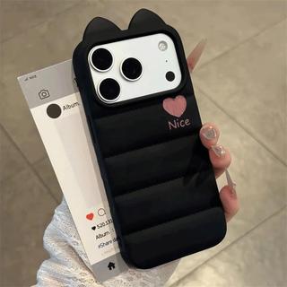 Trái tim màu đỏ nhạt Đối với trường hợp iPhone 17pro iphone16/15/14 lỗ lớn 13/12/11 mới