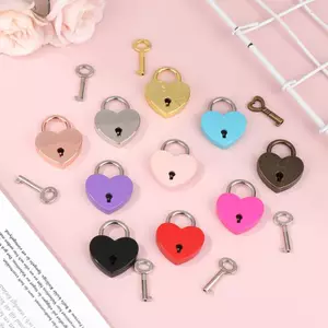 JULYHOT 1 Bộ Hình Trái Tim Padlos Phần Cứng Hành Lý Los Có Chìa Khóa Lo Cho Du Lịch Cưới Hộp Trang Sức Nhật Ký Sách Vali Quà Tặng Giáng Sinh Massivedeals
