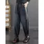 Mùa xuân thu 2026 Retro Đau khổ Màu sắc tương phản đến mắt cá chân Quần jean Harem co giãn eo cao Vỏ rộng thịt Phong cách phương Tây Phù hợp với quần cỡ lớn thông thường dành cho nữ
