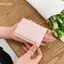 HFSHY Nữ Giả Da Ngắn Ví Dễ Thương Nơ Trang Trí Quilted Thiết Kế Nhiều Khe Cắm Thẻ Ví Bền Cho Sinh Viên Đại Học VN