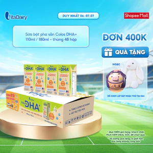 Sữa uống dinh dưỡng Colos DHA+ 110ml/180ml - Hỗ trợ trí não, tăng cường đề kháng