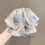 Pháp Hoa Hồng In Nơ Streamer Tóc Nữ Phong Cách Mới Đuôi Ngựa Kẹp Đầu Sau Thời Trang Cá Mập Kẹp A1PJ