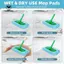 Miếng lau nhà có thể tái sử dụng cho cây lau nhà quét- Miếng ướt có thể giặt được Nạp lại & Vải khô Chenille (6 chiếc)
