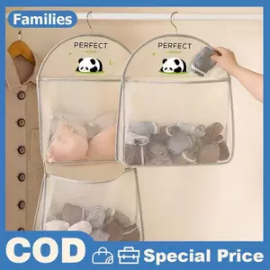 Túi lưới lưu trữ nhiều lớp Tiết kiệm không gian Dung lượng lớn Sos Túi lưu trữ Tủ quần áo Treo đa chức năng