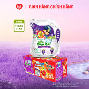 Sữa trái cây KUN vị nho thùng 24 túi x 110ml