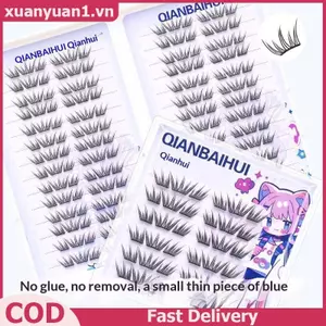 XUAN DIY Cụm Lông Mi Không Keo Lông Mi Giả Lông Mi Tự Nhiên Manga Lông Mi Mềm Lông Mi Giả Trang Điểm Hàng Ngày VN