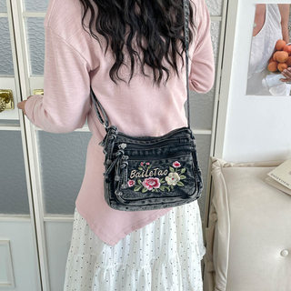 Túi đeo vai nữ, túi đeo chéo, túi nhỏ thời trang, túi thông thường nghệ thuật, túi nhiều ngăn