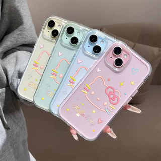 Cho IPhone17/16/15/14/13/12/11 Pro Max Chất Liệu TPU Mềm Mại, Thời Trang Dễ Thương Macaron Mẫu Hello Kitty