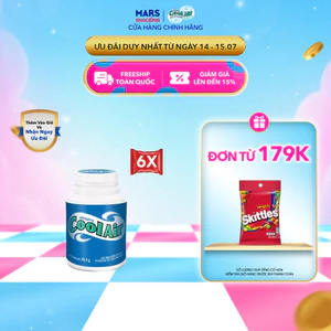 Combo 6 hũ kẹo Sing-gum Cool Air Candy hương bạc hà - khuynh diệp hũ 38 viên