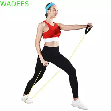 WADEES 5 cấp độ Dây kháng lực, Dây kéo kháng lực đàn hồi 5 cấp độ, kháng lực Đa chức năng Di động Đơn sắc Thể dục Dây thun Yoga