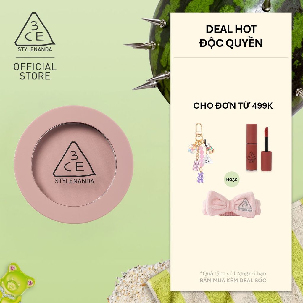 Phấn Má Hồng 3CE Face Blush Chuẩn Màu, Mịn Lì, Tươi Tắn Nhẹ Nhàng Đầy Tự Nhiên, Chuẩn Màu Tệp Lên Da