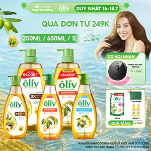 Dầu Tắm ÔLIV 3X Dưỡng Ẩm/Dưỡng Sáng Da/Dành Cho Làn Da Nhạy Cảm 250ML/650ML/1L