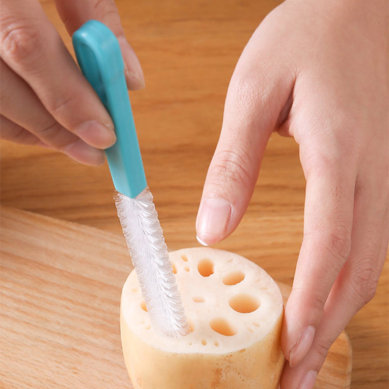 (SG) Bàn chải làm sạch lỗ gốc sen – Máy làm sạch lỗ nhỏ – Bàn gốc sen – Bàn chải ống hút chai – Dụng cụ làm sạch vòi phun đường ống sliga.vn