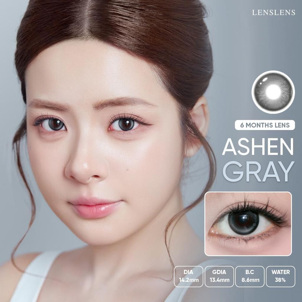 [NEW] Lens Xám Trầm Hiệu Ứng Bắt Sáng Có Chiều Sâu Tự Nhiên Ashen Gray 14.2mm