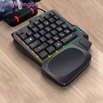 Bàn phím tay đơn QUESO, Bàn phím một tay phát sáng USB, Bàn di chuột cầm tay đơn Mini siêu mỏng 35 phím Bàn phím cơ chơi game PC để bàn