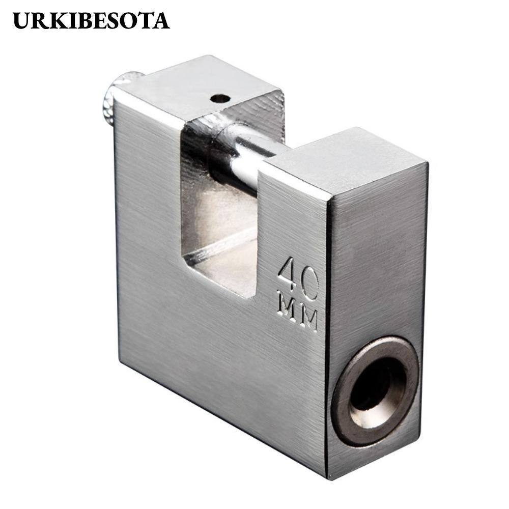 URKIBESOTA Ổ khóa hạng nặng Khóa chống trộm bằng thép không gỉ chống mài mòn có chìa khóa Chống cắt