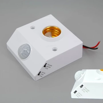 AC 110-240V LED E27 Đế Giá Đỡ Đèn Hồng Ngoại Tự Động Cảm Biến Hồng Ngoại IR Bóng Đèn LED Phát Hiện Chuyển Động PIR Ổ Cắm Đèn Tường VN27B