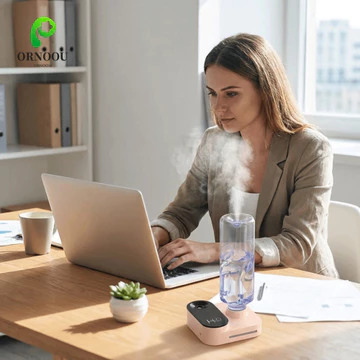 Máy tạo độ ẩm để bàn ORNOOU, Máy tạo độ ẩm bình nước có thể sạc lại USB hình máy ảnh, Máy tính để bàn có đèn ngủ Dung tích lớn Máy tạo độ ẩm không khí âm lượng phun sương lớn cho gia đình