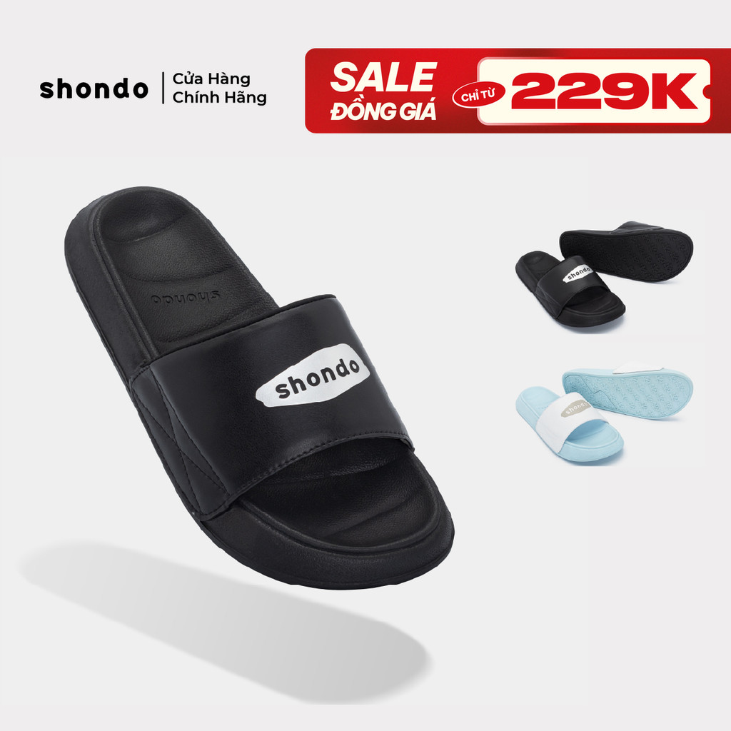 Dép quai ngang Shondo Trendy 3 Logo