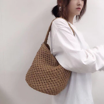 Women's Korean-Style Woven Straw Bag – for the Beach