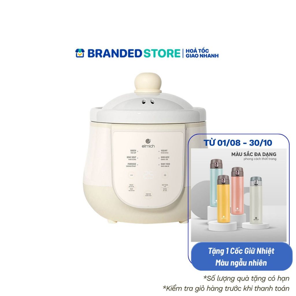 Nồi nấu chậm, nấu cháo, chưng yến 1L Elmich SCE-8524OL