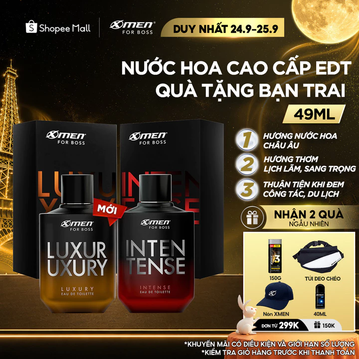 Nước Hoa Nam Cao Cấp XMen for Boss EDT 49ml Hương Nước Hoa Châu Âu Tinh Tế Lịch Lãm-Quà Tặng Bạn Trai