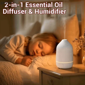 Máy tạo độ ẩm khuếch tán tinh dầu GENENIC, Máy khuếch tán công nghệ âm thanh ánh sáng tâm trạng LED hoạt động yên tĩnh, Máy khuếch tán tinh dầu tự động tắt USB hiện đại Quà tặng ngày lễ