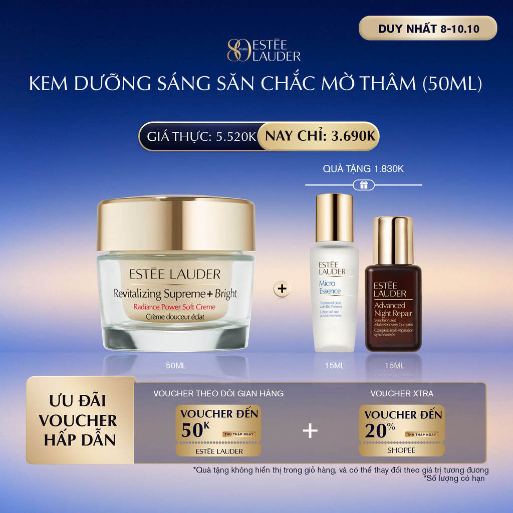 Kem dưỡng sáng săn chắc mờ thâm Estée Lauder Revitalizing Supreme+ Bright Radiance Power Soft Crème 50ml