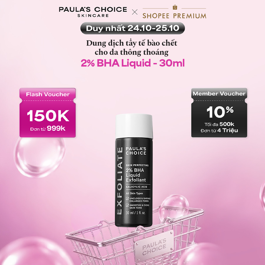 Dung dịch loại bỏ tế bào chết giảm mụn Paula's Choice Skin Perfecting 2% BHA Liquid Exfoliant 30ml 2016
