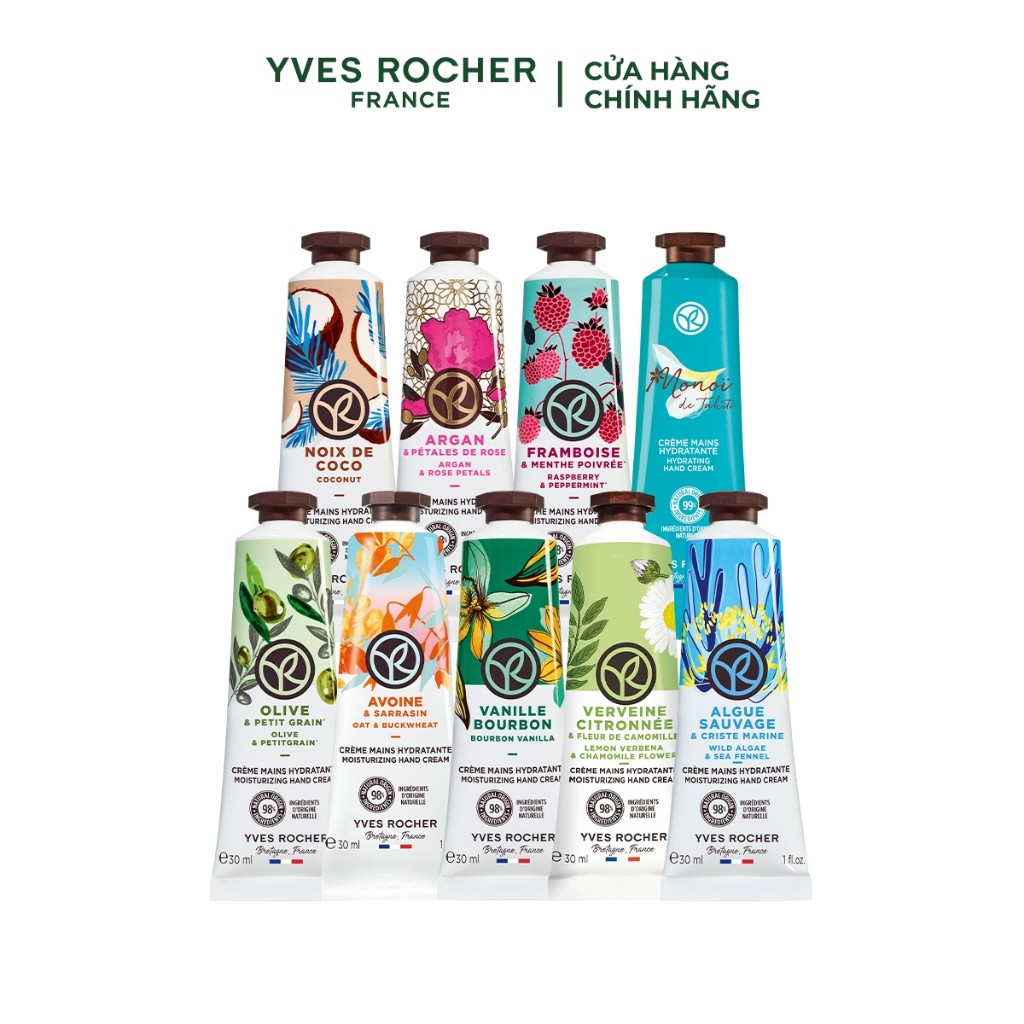 Kem dưỡng da tay Yves Rocher Hand Cream 30ml (đa dạng mùi hương)