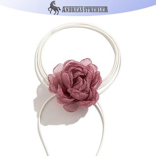 Onetimingfine Vải Lông Tơ Ren Hoa Vòng Cổ Choker Dành Cho Nữ Hợp Thời Trang Thanh Lịch Dài Dây Buộc Dây Trên Cổ Trang Sức VN