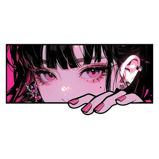 Xe Đạp Đường Bộ Anime Mắt Cá Tính Trang Trí Ô Tô Laser Hai Chiều Phía Sau Sửa Đổi Miếng Dán Thay Đổi Để JL9U