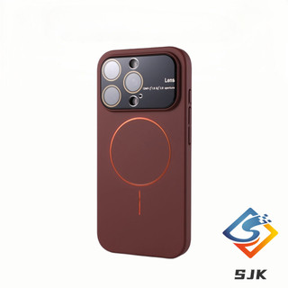 Ốp Điện Thoại Từ Tính Màu Cam Vũ Trụ Sang Trọng Cho IPhone 17 Pro Max 17Air 11 16 15 14 13 12 Pro Max Vỏ PC Cứng Siêu Mỏng Vỏ Ống Kính Bảo Vệ Toàn Diện Camera