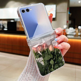 Ốp Lưng Trong Suốt Cho Samsung Galaxy Z Flip 7 Z Flip 7FE Z Flip 6 Z Flip 5 Z Flip 4 Z Flip 3 Full Bản Lề Gấp Vỏ PC Cứng
