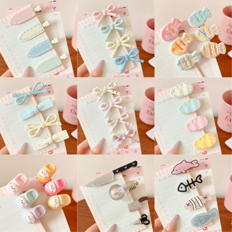 Set 12 Kẹp Tóc Mái Nhỏ Dễ Thương Phong Cách Hàn Quốc Cho Bé Gái - Phụ Kiện Tóc
