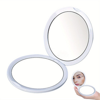 Gương Phóng Đại Trang Điểm 30X Kính Phóng Đại Di Động Có Thể Gập Lại Lưu Trữ Cầm Tay Flip Cover 1X10X20X30X Gương Trang Điểm TRTE