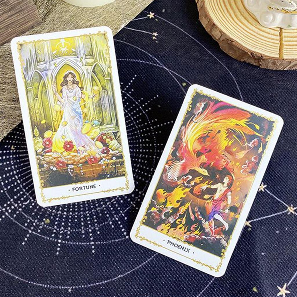 Silent Desolate Tarot Deck 78 Chiếc Hoạt Hình Tarot CardsBoard Game Dựa Trên Hệ Thống Rider 10.3 * 6cm