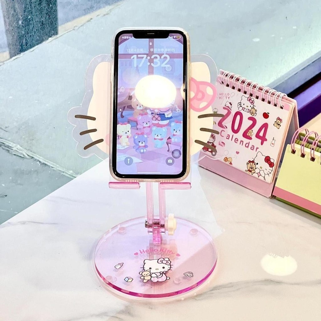 Giá Đỡ Điện Thoại Để Bàn Mèo Hello Kitty Dễ Thương Điều Chỉnh Được Độ Cao Decor Bàn Làm Việc