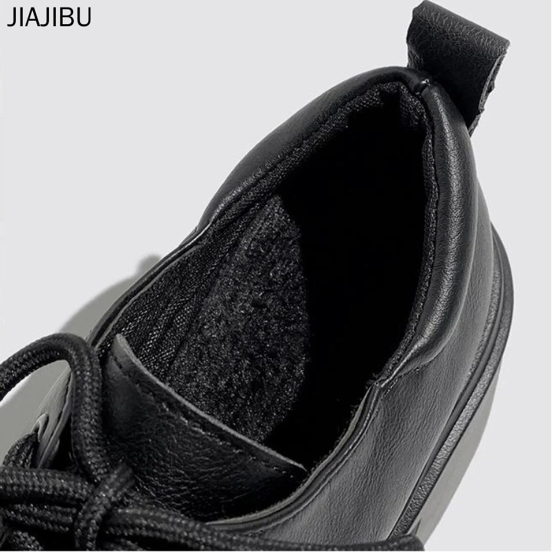 Size 35-42 Giày Oxford Mũi Tròn Chống Trượt Chất Lượng Cao Cỡ Lớn, Buộc Dây Phong Cách Sinh Viên Anh Dành Cho Nữ Korean Fashion Matte / Shiny Platform Mary Jane Shoes Đồng Phục JK Nhật Bản Lolita Giày Da Nhỏ Gót Dày Màu Trắng/đen