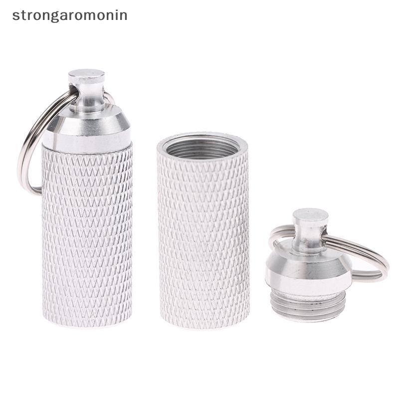 ST 1 Hợp Kim Nhôm Chống Thấm Nước Thuốc Hình Hộp Đựng Chai Hộp Đựng Móc Khóa Hộp Đựng Thuốc Hộp Đựng Chìa Khóa ST
