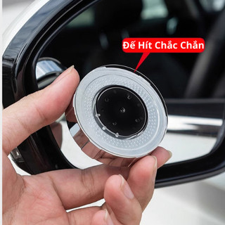Gương cầu lồi ô tô xoay 360 độ hút chân không cao cấp dễ dàng lắp đặt giúp quan sát điểm mù và lái xe an toàn hơn