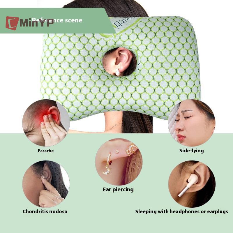 CMinYP Cotton Rót Tai Xuyên Thoáng Khí Công Thái Học Có Lỗ Tai Di Động Thoải Mái Bông Tai Vinh Quang