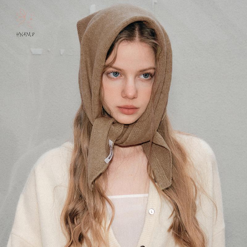 Khăn len cashmere tam giác chất lượng cao dành cho nữ, màu sắc đơn giản phù hợp mọi thời trang thu đông