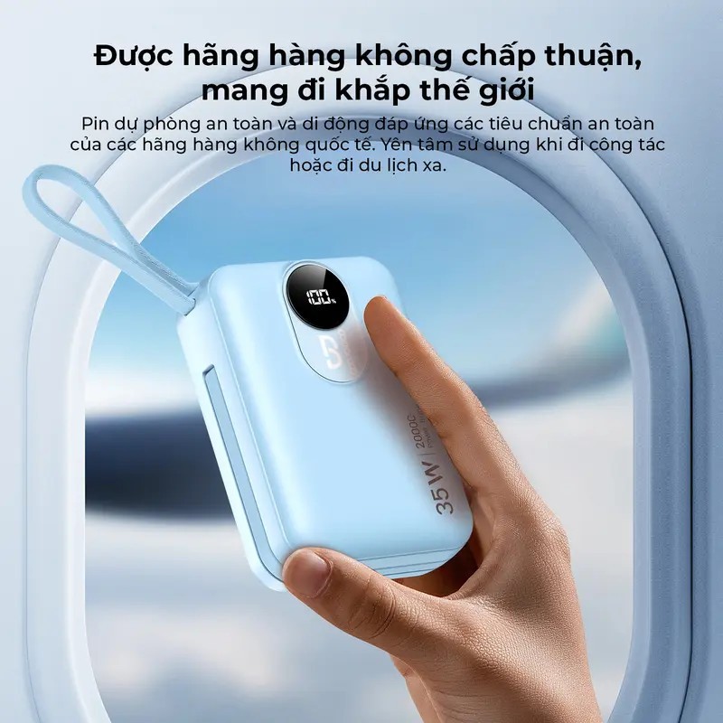 GOOJODOQ  PD35W Power Bank 20000mAh Màn hình kỹ thuật số LED cho iPhone iPad Mini Powerbank Sạc nhanh | BigBuy360 - bigbuy360.vn