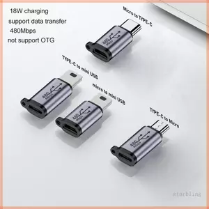 Bộ chuyển đổi Star Micro USB sang Mini USB Type-C Bộ chuyển đổi USB-C Nữ sang Micro USB Nam